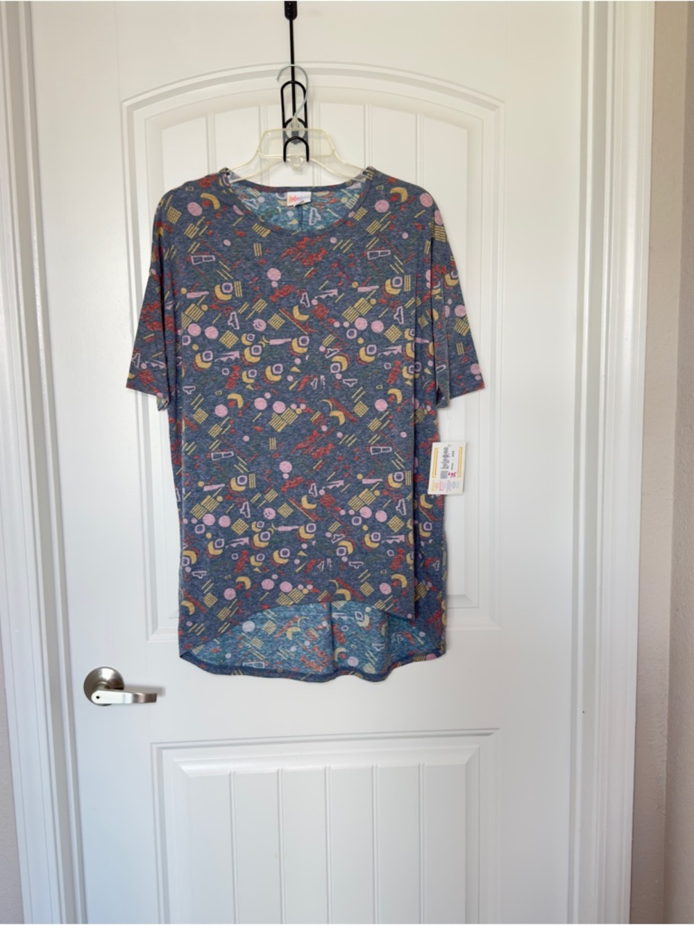 LulaRoe Women XXS Multicolor Irma Tunic Top Geometric Pattern